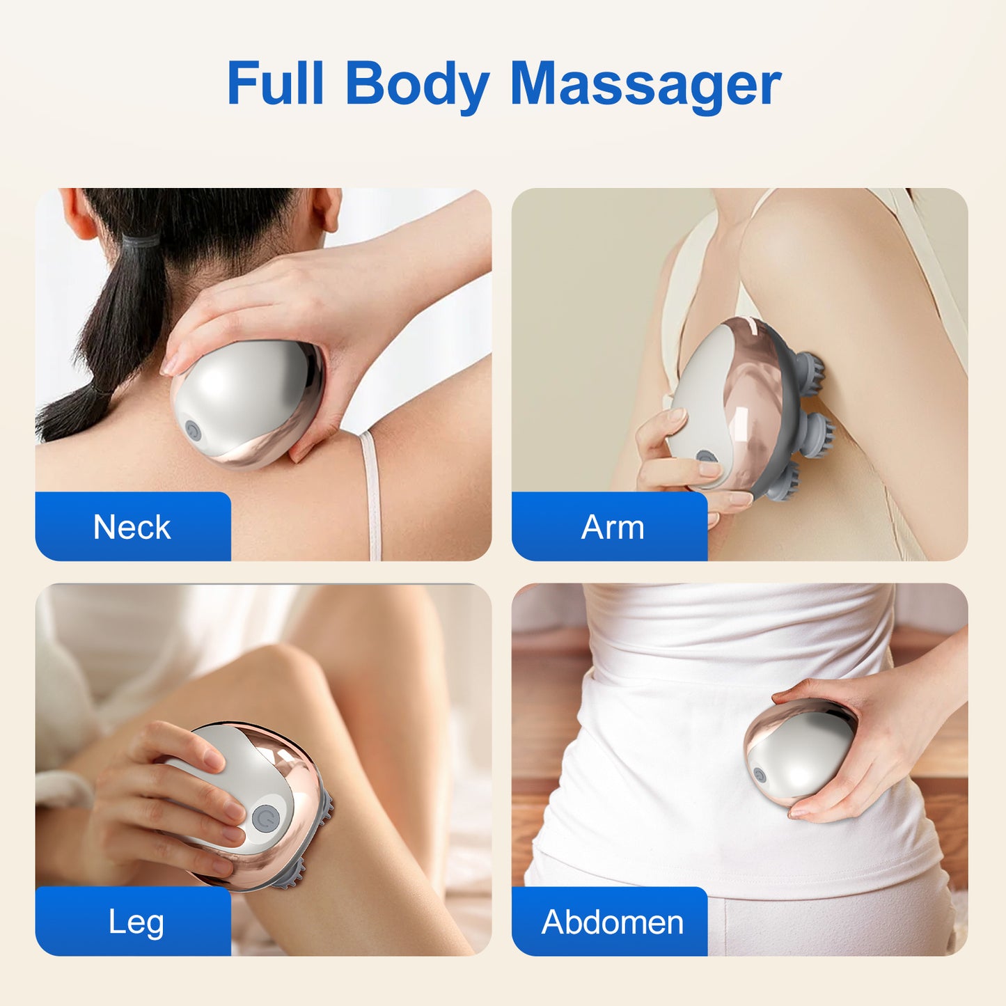 "Waterproof 3D Scalp Massager – Rechargeable & Portable"
