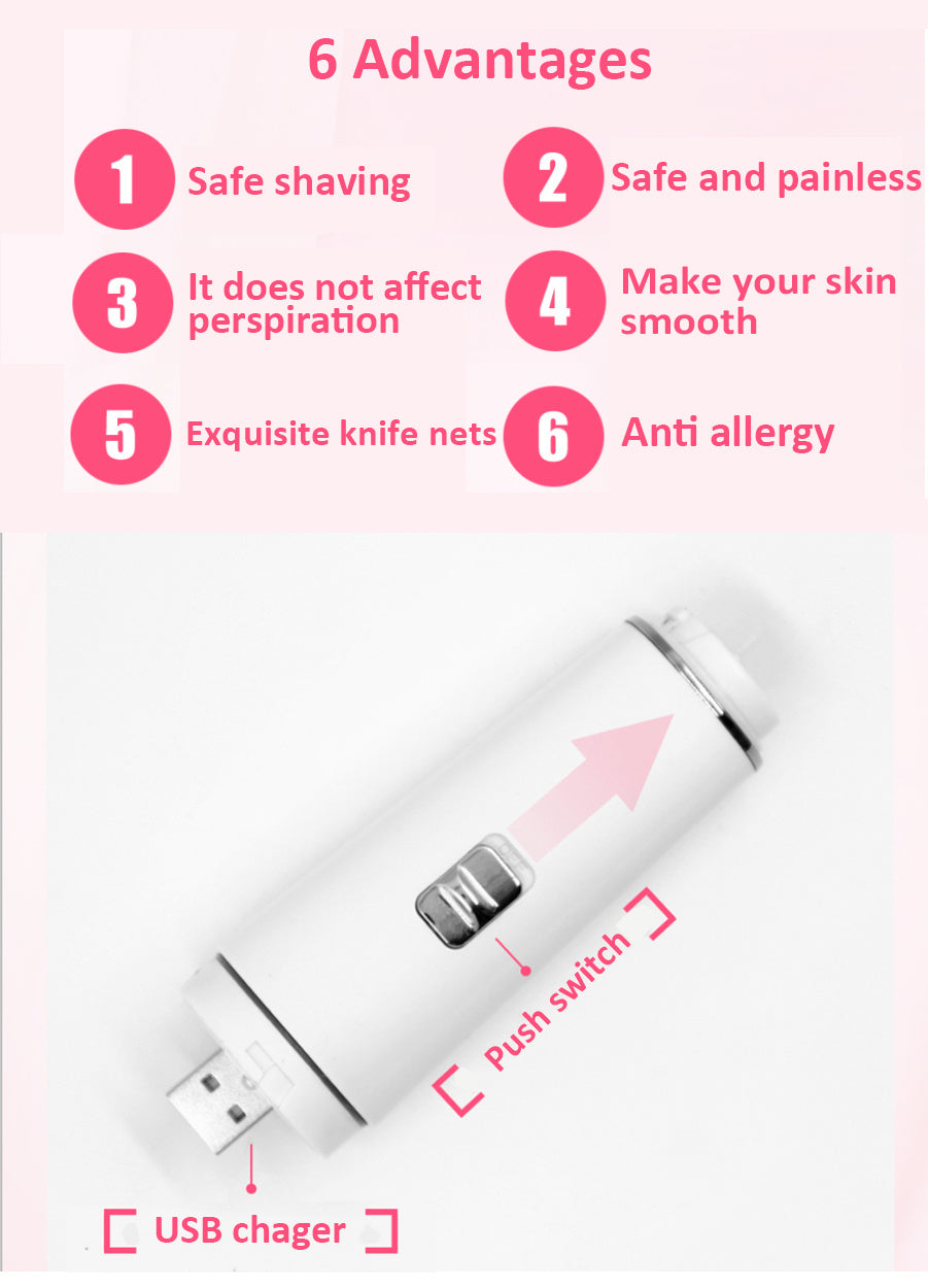 "4-in-1 Precision Electric Facial Hair Remover – Painless Grooming Tool for Women"