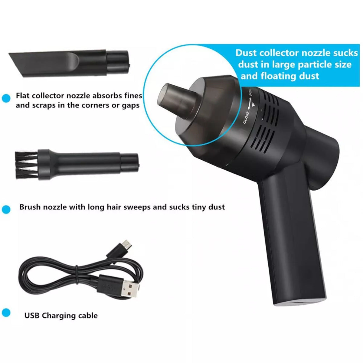 🔧 AeroBlow™ – Cordless Electric Air Duster & Keyboard Cleaner (USB Rechargeable | Powerful Dust Blower for Home, Car & PC)