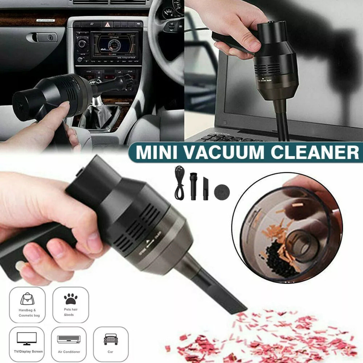 🔧 AeroBlow™ – Cordless Electric Air Duster & Keyboard Cleaner (USB Rechargeable | Powerful Dust Blower for Home, Car & PC)