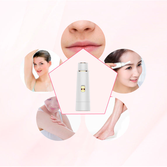 "4-in-1 Precision Electric Facial Hair Remover – Painless Grooming Tool for Women"
