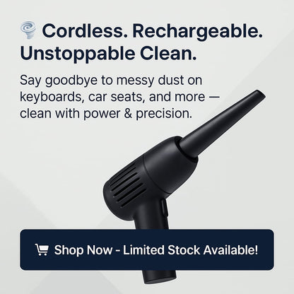 🔧 AeroBlow™ – Cordless Electric Air Duster & Keyboard Cleaner (USB Rechargeable | Powerful Dust Blower for Home, Car & PC)