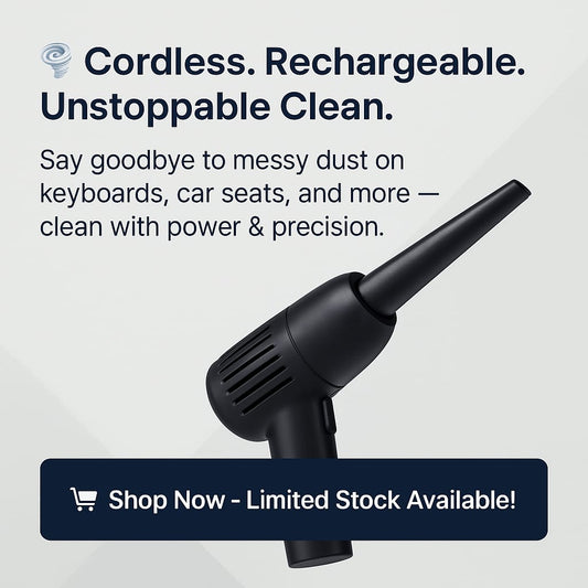 🔧 AeroBlow™ – Cordless Electric Air Duster & Keyboard Cleaner (USB Rechargeable | Powerful Dust Blower for Home, Car & PC)